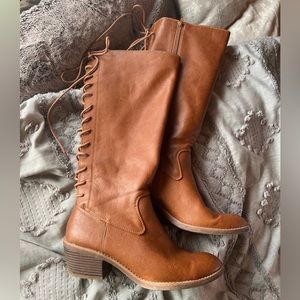 Faux leather boots